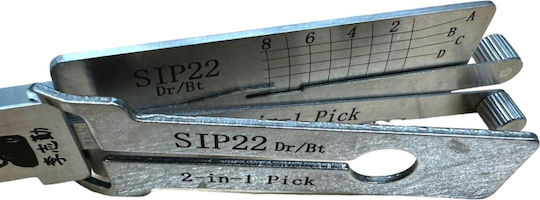 Lishi Original Sip22 Instrument Auto Decoder 2-în-1 Chei Fiat 500 Alfa Romeo Iveco Jeep Dodge Uși Portbagaj