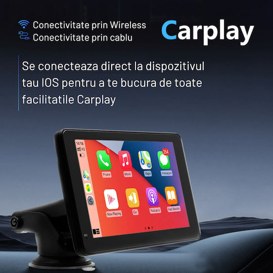 Οθόνη Αφής 7" Multimedia για Ταμπλό Αυτοκινήτου με Apple CarPlay / Android Auto / Bluetooth / GPS
