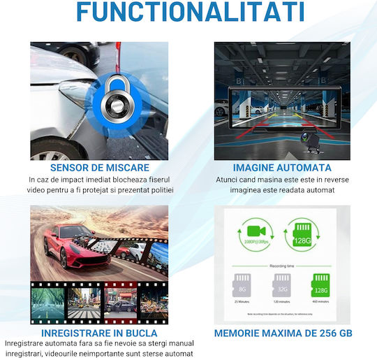 Тъчскрийн 10.26" Мултимедийна за Табло на Автомобил с Apple CarPlay / Android Auto / Bluetooth / GPS
