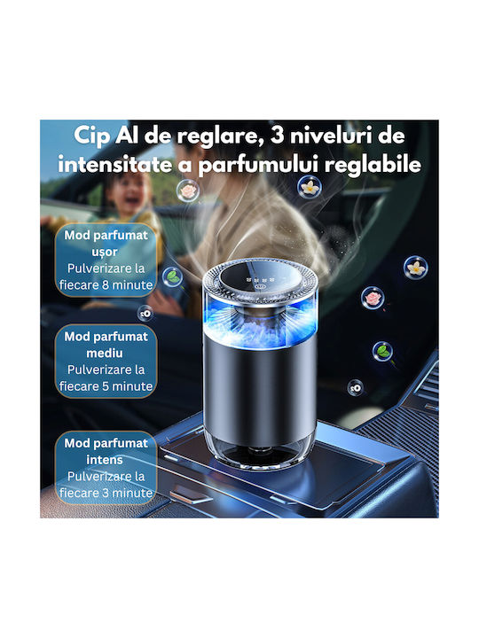 Led Συσκευή Αρωματοθεραπείας Υπερήχων με Χρονοδιακόπτη Μαύρη 50ml DB-0053