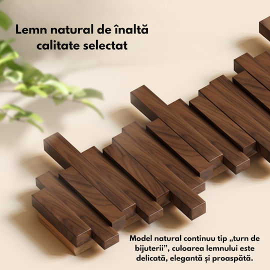 Κρεμάστρα Τοίχου Ξύλινη 6 Θέσεων Καφέ 23x23x20cm