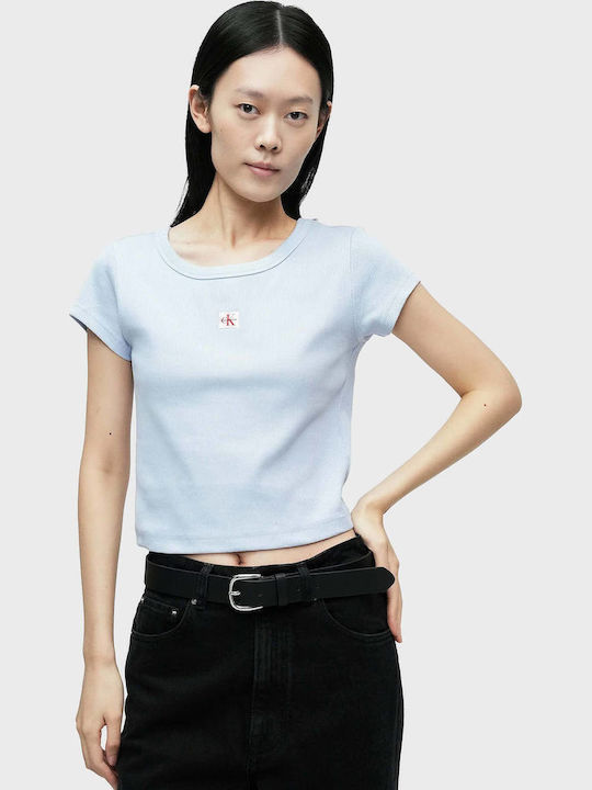 Calvin Klein Tricou Badge Albastru Calvin Klein Tricou Badge Albastru