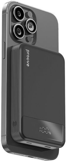 Proove Hoodman MagSafe Външна Батерия 10000mAh 20W с USB-C Изходен Порт Power Delivery Черен