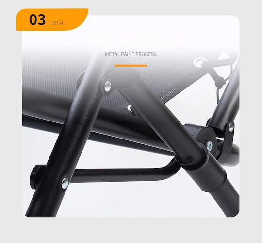 Stuhl Strand Aluminium Schwarz