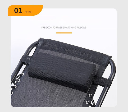 Stuhl Strand Aluminium Schwarz