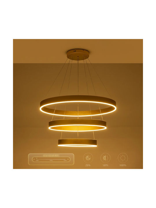 kelvo Venom Κρεμαστό Φωτιστικό Λευκό LED με Ρυθμιζόμενο Λευκό Φως 80x80x80εκ.