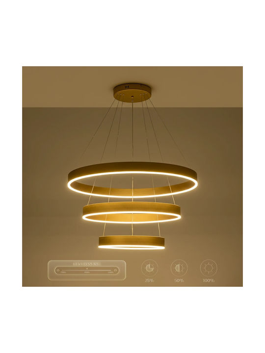kelvo Venom Κρεμαστό Φωτιστικό Λευκό LED με Ρυθμιζόμενο Λευκό Φως 80x80x80εκ.