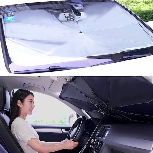 Auto-Sonnenschutz Mit Saugnapf Für Windschutzscheibe Klappbar UV-Schutz Elegante Hülle Universell 125x65 Cm