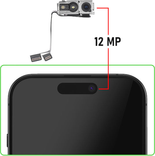 Clappio Compatible Front Camera Iphone 16 Pro Truedepth Module Face Id Sensors Silver