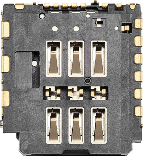 Clappio Nano Sim Card Reader Für iPhone 16 Pro Kompatibles Reparaturteil Grau