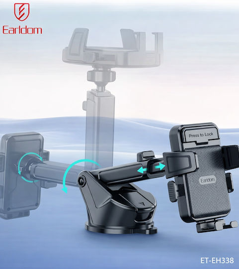 Earldom Car Mobile Mount with Adjustable Hooks Black