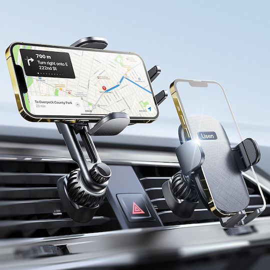 Lisen Car Mobile Mount with Adjustable Hooks Black