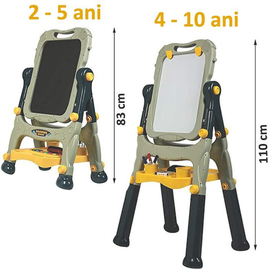 Tablă Magnetică Față și Spate Tablă De Scris Pentru Copii Și Suporturi Pentru Desenat 40x50cm