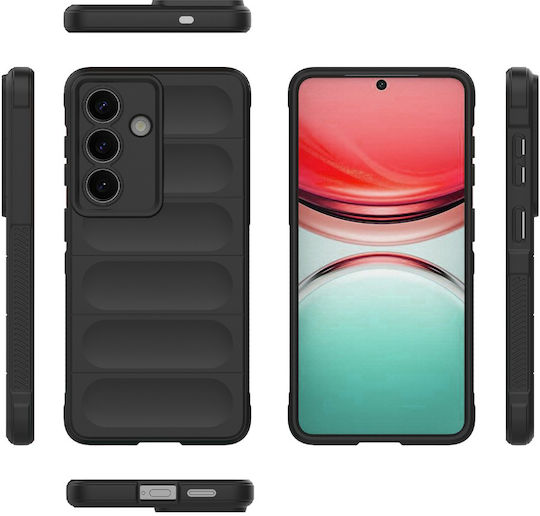 Techsuit Magic Umschlag Rückseite Silikon Schwarz (Galaxy S26)