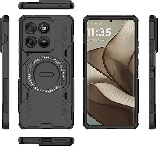 Techsuit Umschlag Rückseite Kunststoff Schwarz (Motorola Edge 70 - Techsuit)