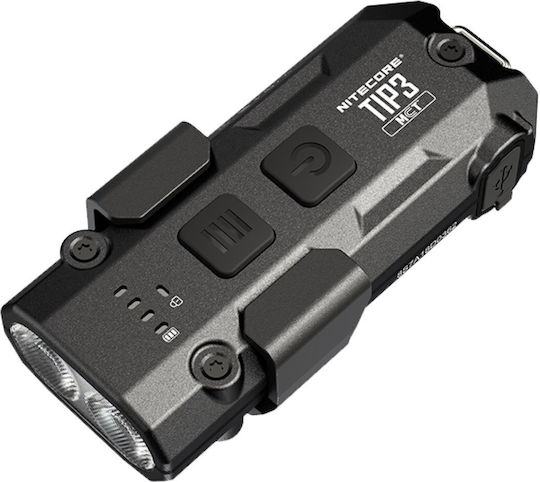 NiteCore Rechargeable Keychain Flashlight LED Tip3 Black