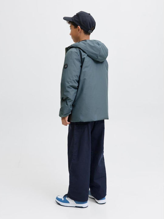 Stormy Weather Kids Casual Long Double Sided Hooded Jacket