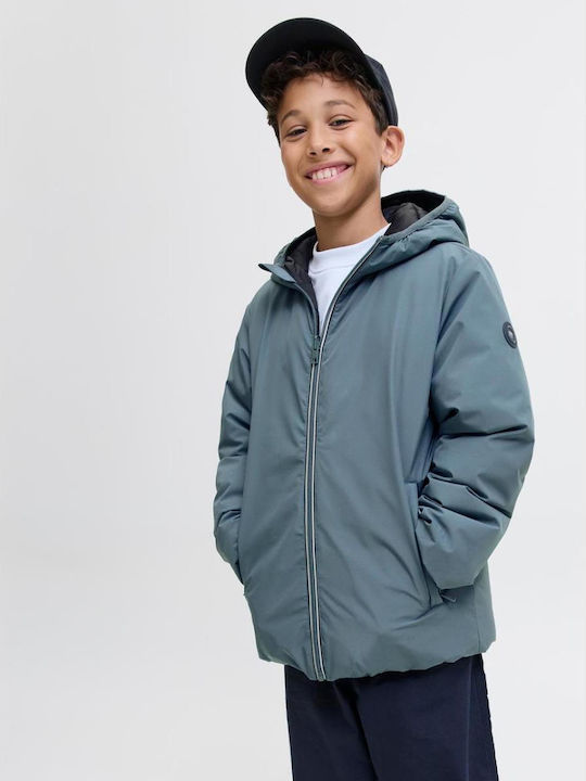 Stormy Weather Kids Casual Long Double Sided Hooded Jacket