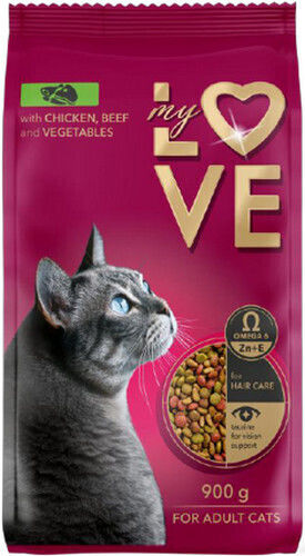 Dry Food for Adult Cats with Chicken / Beef / Vegetables / Calf / Meat 11kg