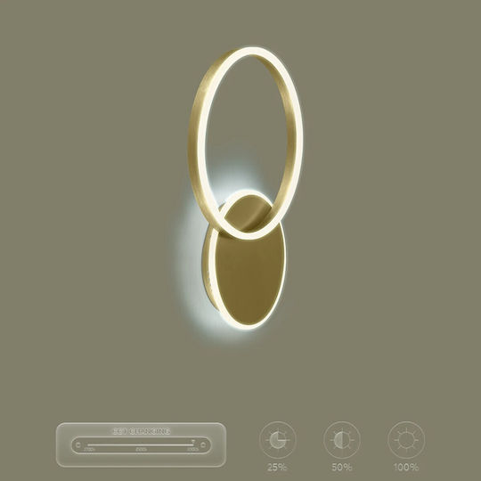 kelvo Lamp Wall with Integrated LED and Adjustable White Light 40x7.5cm