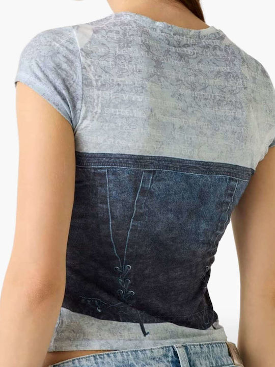 Women's Top with Spaghetti Straps Blue