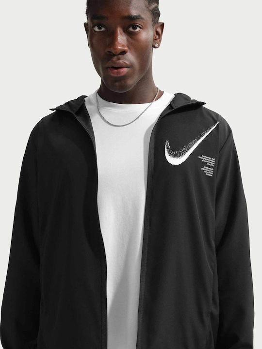Dri-Fit Φούτερ με Κουκούλα Black