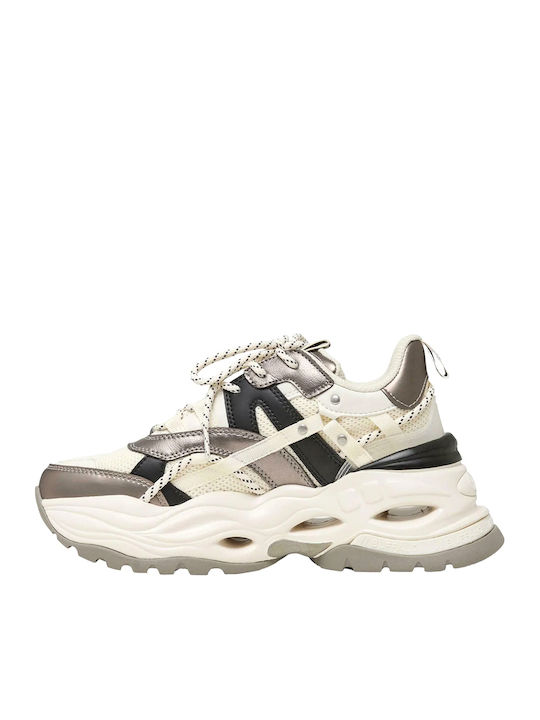 Buffalo Sneakers Cream / Silver / Pewter