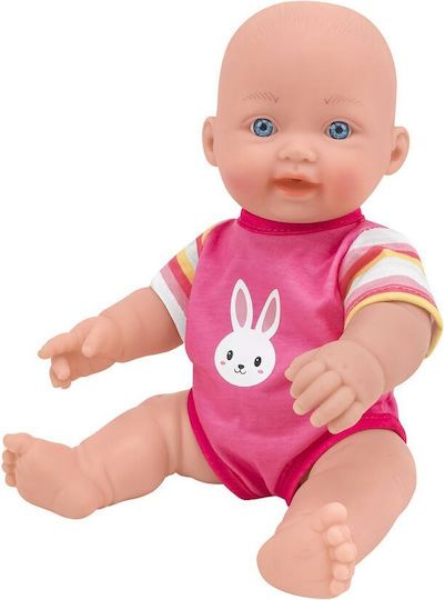 Baby Doll Drinks Milk Accessories Globo Bimbo Andy 30 Cm Fuchsia Romper