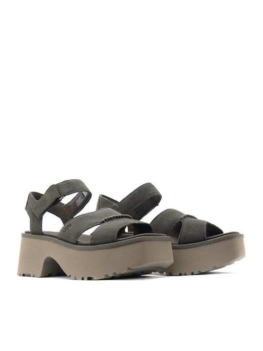 New Heights Suede Sandalen Gray