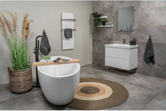Eurom Sani Radiator Electric Pentru Prosoape Cu Fațadă De Sticlă 1000W 127x55cm Albă