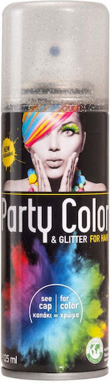 Party Color & Glitter Carnival Hair Spray for Halloween 125ml Silver