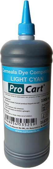 Dye Tinte Kompatible Epson L673 1 Liter Flasche Helles Cyan