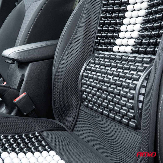 Husă Scaun Auto Bile De Masaj Suport Lombar Tetieră Dimensiuni 131 X 46 Cm Culoare Neagră