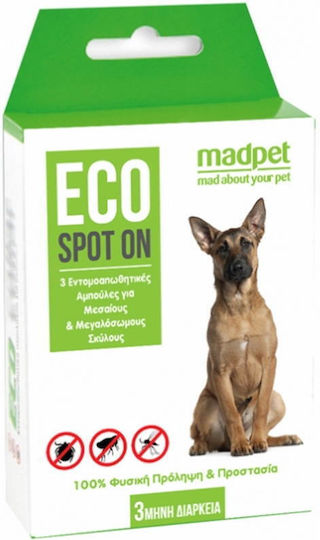 Madpet Eco Spot On Αντιπαρασιτικές Αμπούλες Σκύλου