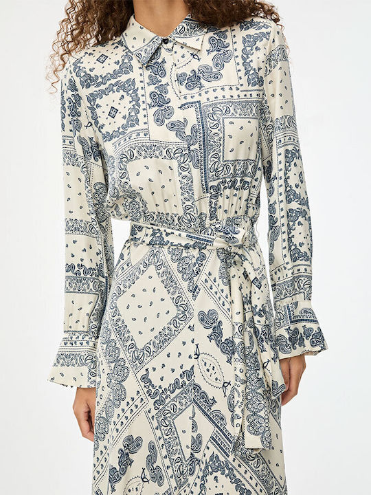 Midi Shirt Dress Blue