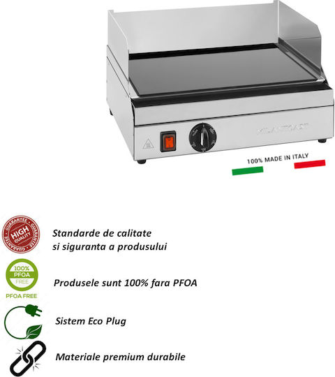 Milan Toast Electric Plite pentru gătit 39x35x15cm 1.1kW cu Placă Flat