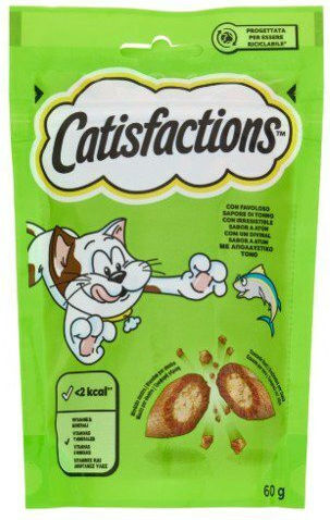 Catisfactions Răsfățuri cu Ton pentru Pisici Adulte 60gr