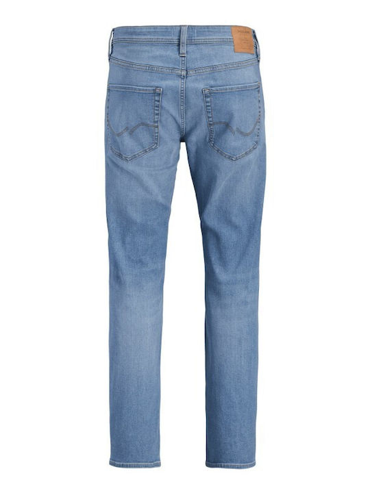 Men's Jeans Pants Elastic with Regular Fit Blue Denim
