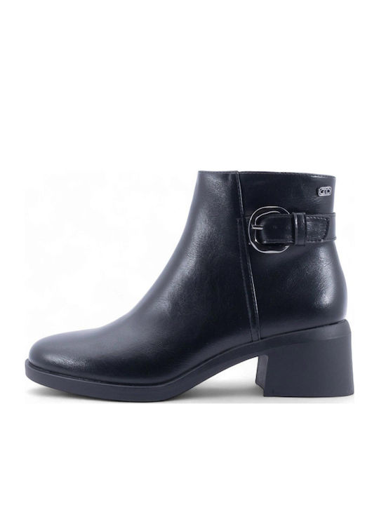 Women's Ankle Boots with Medium Heel Black