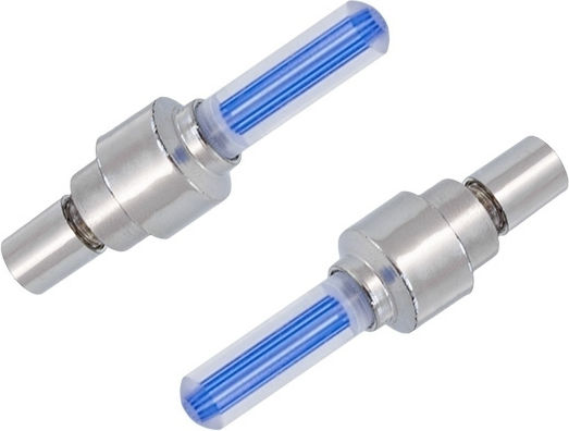 Set 2 Blaue LED Ventilkappen Licht Bewegungssensor