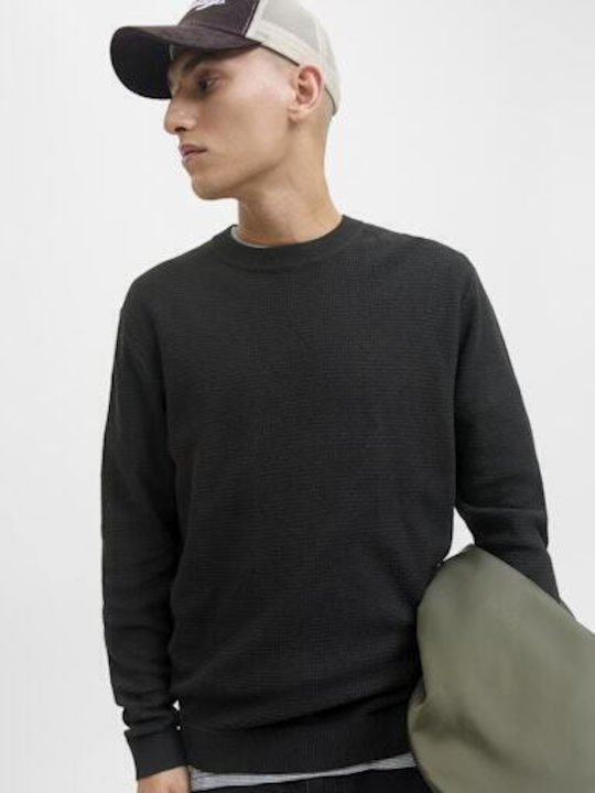 Crew Neck Langarm-Pullover Black