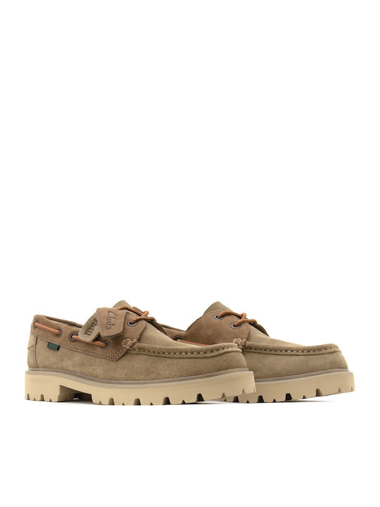 Men's Suede Boat Shoes Brown