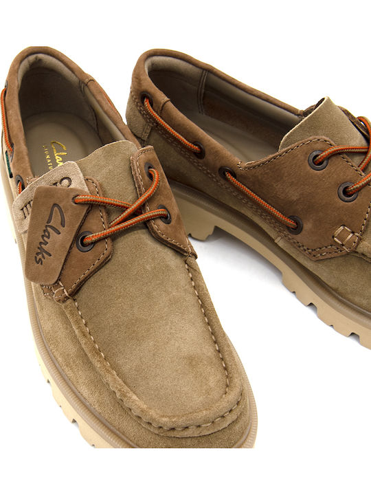 Men's Suede Boat Shoes Brown