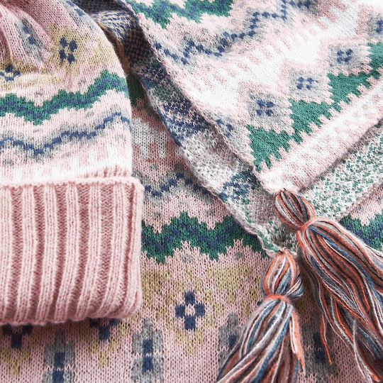 Beanie Beanie Knitted in Pink color