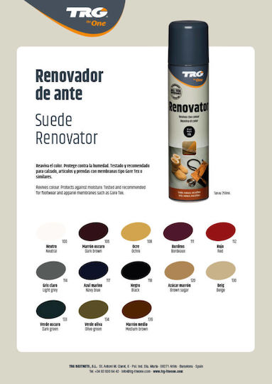 Trg Renovator-σπρέι Ανανέωσης Προστασίας Καστόρ Nubuck Suede Microfiber Navi Blue
