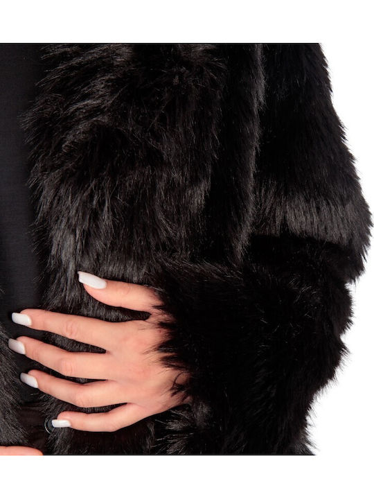Women's Long Fur Black