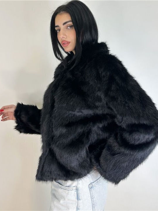 Frauen Pelz Black