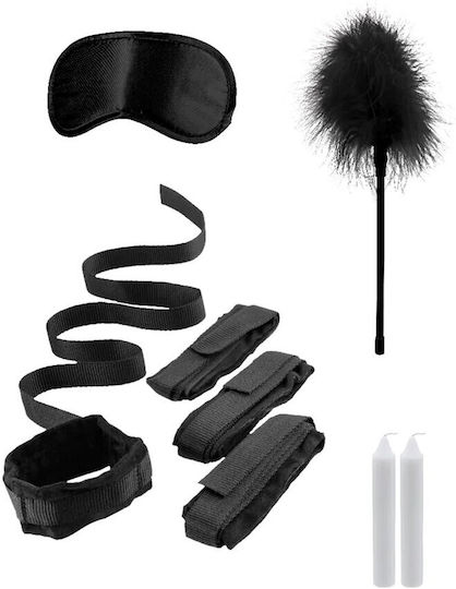 Shots Bed Bindings Restraint Kit BDSM Kit σε Μαύρο Χρώμα 4τμχ