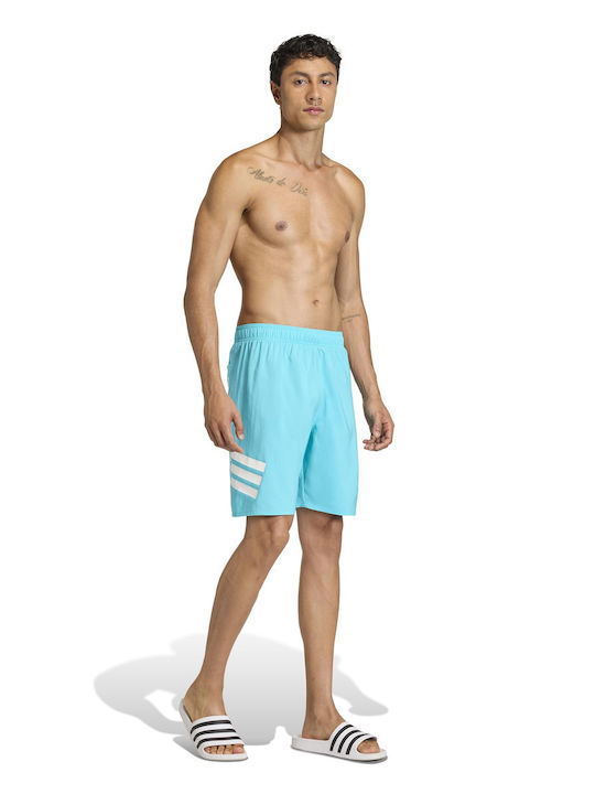 3-Stripes Men's Swimwear Shorts Turquoise Striped
