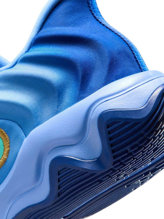 Giannis Immortality 4 Χαμηλά Μπασκετικά Παπούτσια Royal Pulse / Deep Royal / Volt / Hyper Turquoise